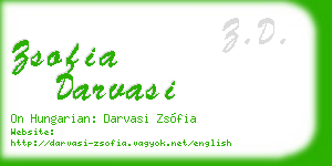 zsofia darvasi business card
