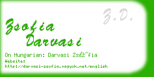 zsofia darvasi business card